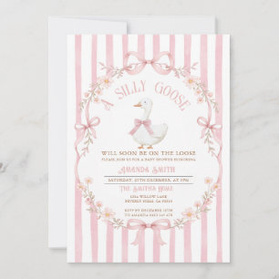 Roze Daisy Dwaze Gans Baby Shower Wilde Bloem Kaart