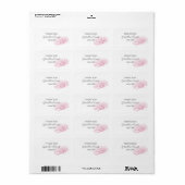 Roze Daisy Effect Weddenschap Hartelijk dank Etiket (Full Sheet)