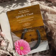 Roze Daisy en Hoefijzer Country Western Weddenscha