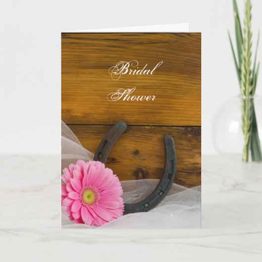 Roze Daisy en Hoefijzer Western Vrijgezellenfeest (Voorkant)