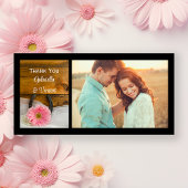 Roze Daisy en Hoefijzer Westerne bruiloft Bedankt