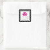 Roze Daisy en Polka-dot Adres Stickers (Tas)