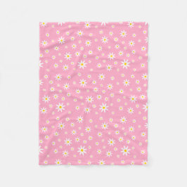 Roze Daisy Fleece Blanket Deken