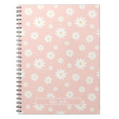 Roze Daisy Floral Custom Notitieboek (Voorkant)