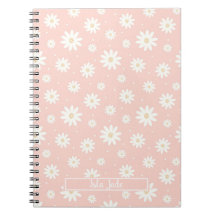 Roze Daisy Floral Custom Notitieboek