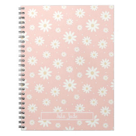 Roze Daisy Floral Custom Notitieboek