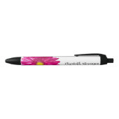  roze daisy flower aangepaste naam zwarte inkt pen (Bovenkant)