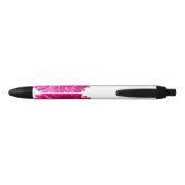  roze daisy flower aangepaste naam zwarte inkt pen (Achterkant)