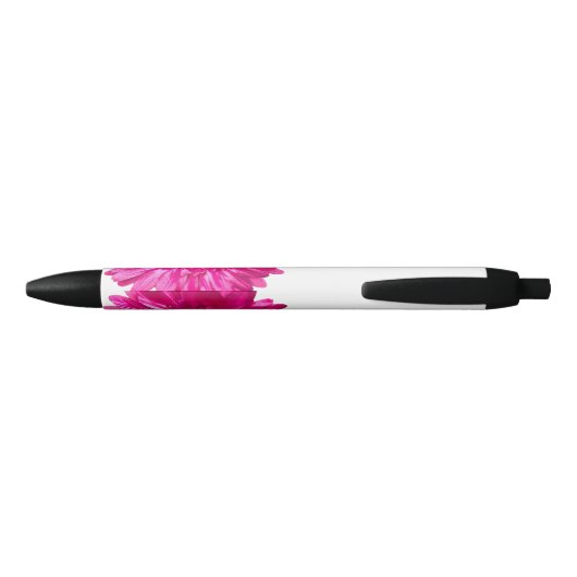  roze daisy flower aangepaste naam zwarte inkt pen (Achterkant)