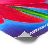 Roze Daisy Flower Art Giclee - Poster (Hoek)