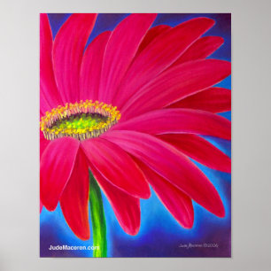 Roze Daisy Flower Art Giclee - Poster