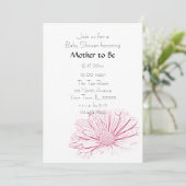 Roze Daisy Flower Baby shower Kaart (Staand voorkant)