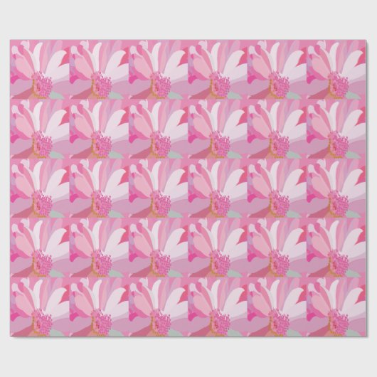 Roze Daisy Flower Cadeaupapier (Vlak)