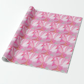 Roze Daisy Flower Cadeaupapier (Uitgerold)