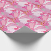 Roze Daisy Flower Cadeaupapier (Hoek)