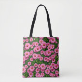 Roze Daisy Flower Canvas tas (Voorkant)