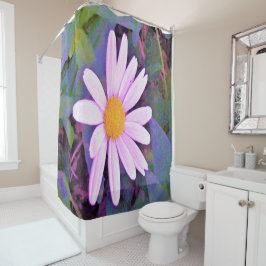 Roze Daisy Flower Douchegordijn