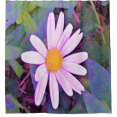 Roze Daisy Flower Douchegordijn (Voorkant)