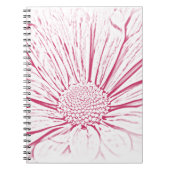 Roze Daisy Flower Effect Notitieboek (Voorkant)