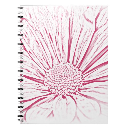 Roze Daisy Flower Effect Notitieboek (Voorkant)