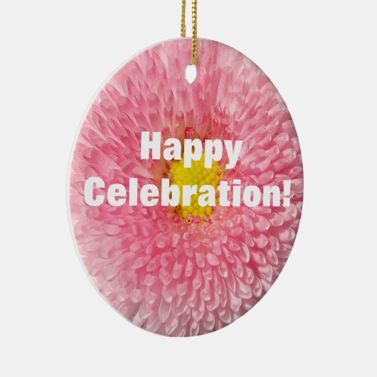 Roze Daisy Flower Foto Ornament (Rechts)