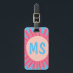 Roze Daisy Flower GEPERSONALISEERD INITIALEN Bagagelabel<br><div class="desc">Bereid u voor op uw vakantie met dit vrolijke bagagelabel - u kunt uw contactgegevens aan de andere kant toevoegen of een eenzijdig ontwerp selecteren. Met de hand getekend ontwerp voor jou. Verander de kleur of de doopvont van de letters zoals u houdt van. Bekijk mijn winkel voor meer patronen...</div>