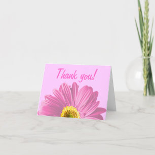 Roze Daisy Flower Hartelijk dank of aangepast Bedankkaart