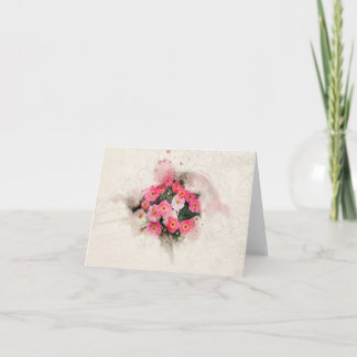 Roze Daisy Flower Kaart