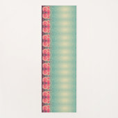 roze daisy flower mint groene yogamat (Voorkant)