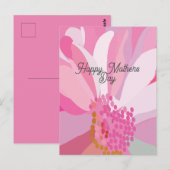 Roze Daisy Flower Moederdag Briefkaart (Voorkant / Achterkant)