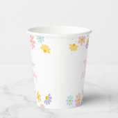 Roze Daisy Flower Papieren Bekers (Rechts)