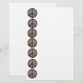 Roze Daisy Flower Peace Sign Briefpapier (Voorkant / Achterkant)