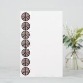 Roze Daisy Flower Peace Sign Briefpapier (Staand voorkant)