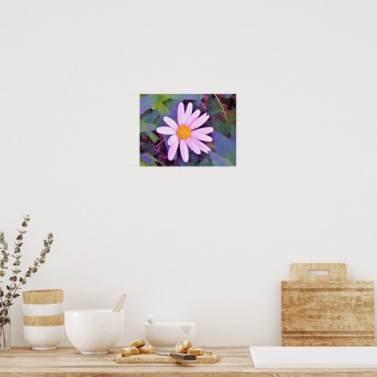 Roze Daisy Flower Poster (Keuken)