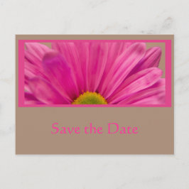 Roze Daisy Flower Save the Date Notice Aankondigingskaart