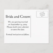 Roze Daisy Flower Save the Date Notice Aankondigingskaart (Achterkant)