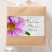 Roze Daisy Flower Shipping Labels (Insitu)