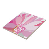 Roze Daisy Flower Tegeltje (Zijkant)