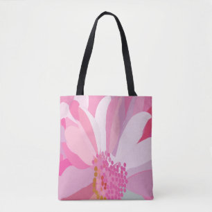 Roze Daisy Flower Tote Bag