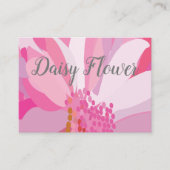 Roze Daisy Flower Visitekaartje (Voorkant)