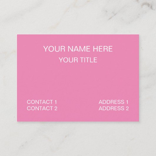 Roze Daisy Flower Visitekaartje (Achterkant)