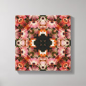 Roze Daisy Flowers Abstracte Floral Art Canvas Afdruk (Voorkant)