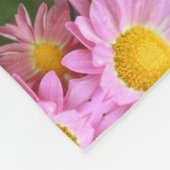 Roze Daisy Flowers and Bumble Bee Pattern Fleece Deken (Hoek)