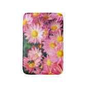 Roze Daisy Flowers en Bumble Bee Badmat (Voorkant Verticaal)