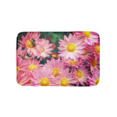 Roze Daisy Flowers en Bumble Bee Badmat (Voorkant)