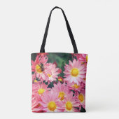 Roze Daisy Flowers en Bumble Bee Tote Bag (Achterkant)