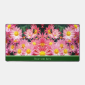 Roze Daisy Flowers en Bumble BeeBay, op maat gesne Bureaumat (Voorkant)