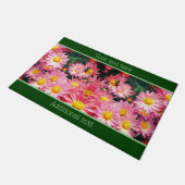 Roze Daisy Flowers en Bumble BeeBay, op maat gesne Deurmat (Schuin)
