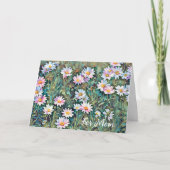 Roze Daisy Flowers Garden Art Moederdag Kaart (Voorkant)