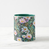 Roze Daisy Flowers Garden Daisies Art Mok Cup (Midden)
